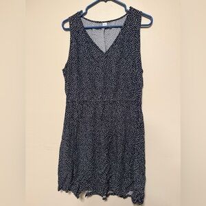 Old Navy Navy and White Polka Dot Dress